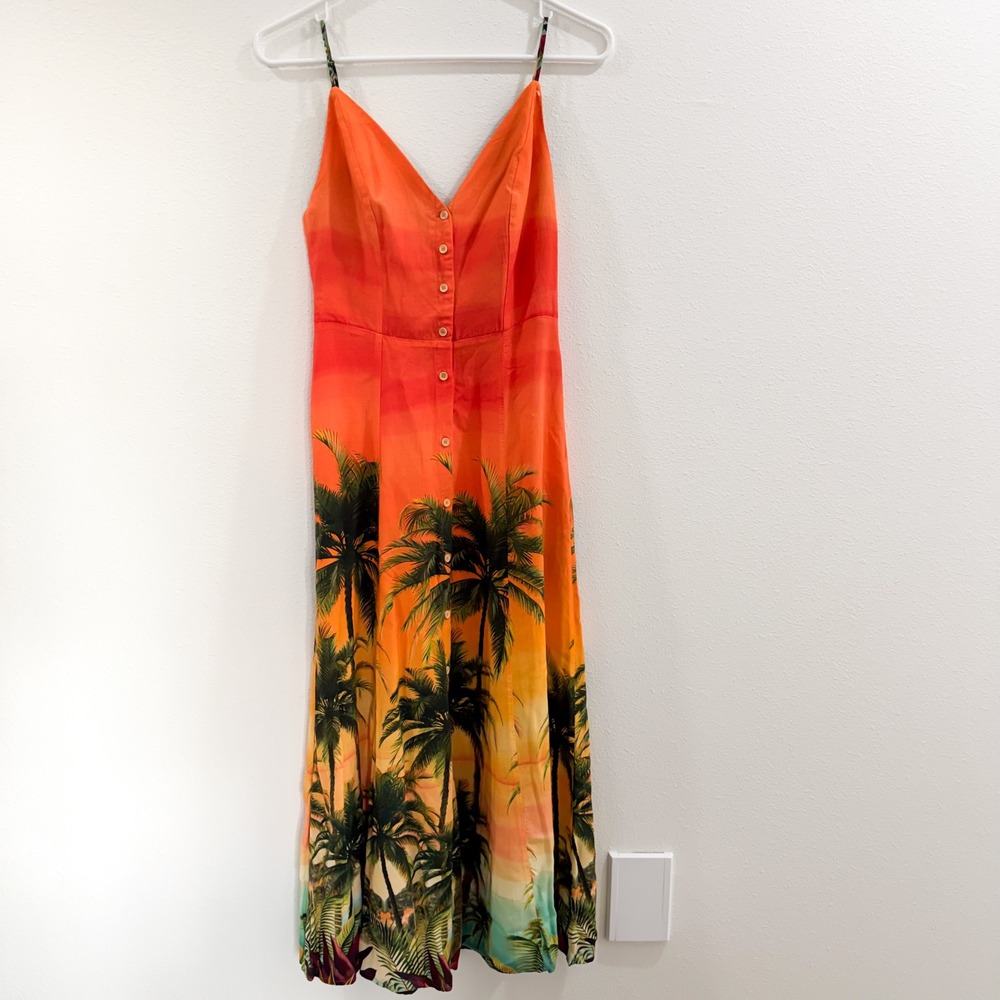 FARM Rio Tropical Floral Vibrant Maximalist Colorful Maxi Vacation Dress P/XS - Picture 2 of 5